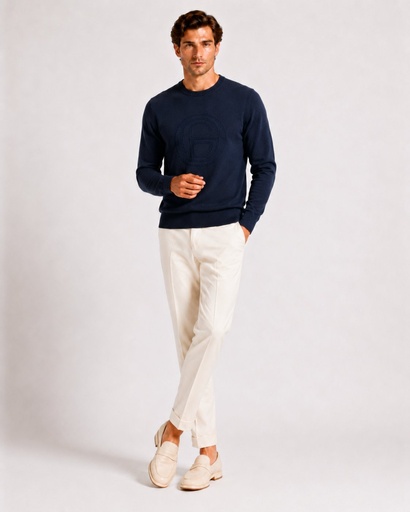 Pull col rond Intersia maille RAPHAEL