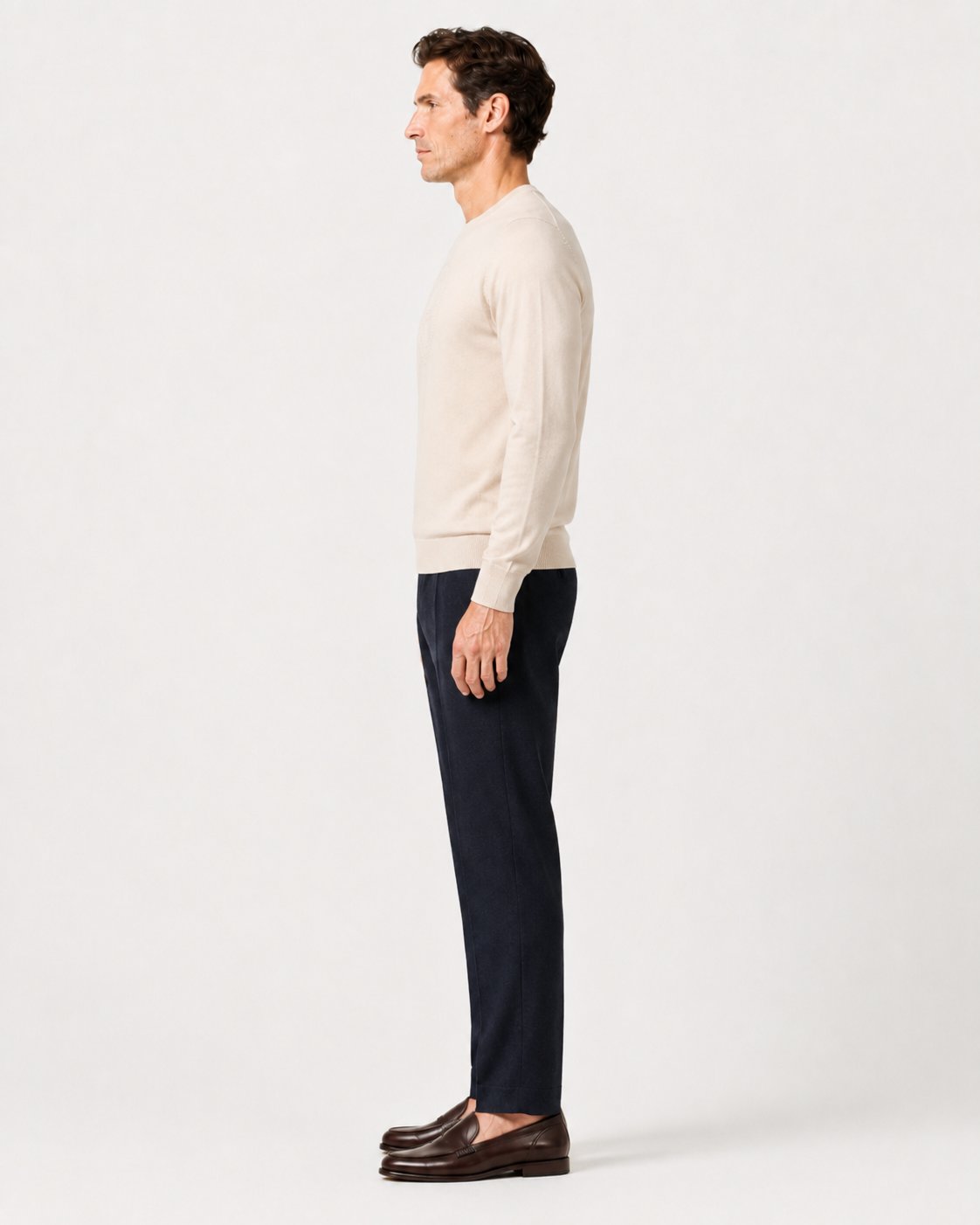 Pull col rond Intersia maille RAPHAEL - Imagen 3